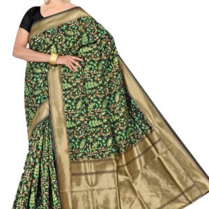 Banaras Handloom Saree with Blouse Piece 1640-Green