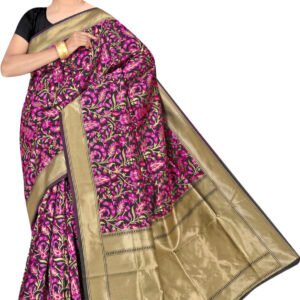 Banaras Handloom Saree with Blouse Piece 1641-Magenta