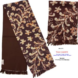 Men Premium Quality Reversible Wool & Silk Long Scarf Paisley 2175
