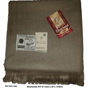 Men Woollen Shawl Extra Large Lohi Solid Plain Tusha Brown